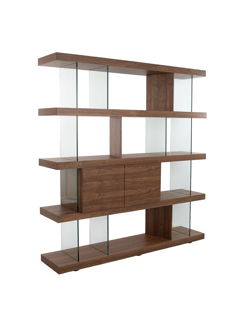 Estante em Nogueira e Vidro