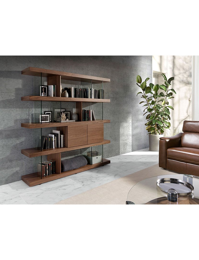 Estante em Nogueira e Vidro