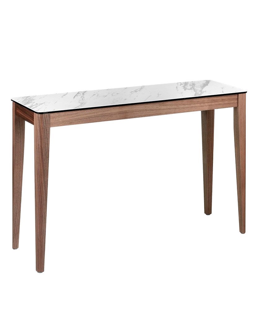 Mesa Retangular em Nogueira e Mármore