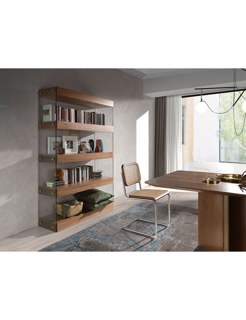 Estante em Nogueira e Vidro