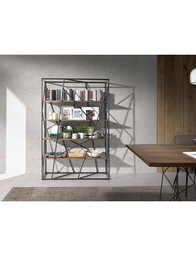 Estante em Nogueira e Preto