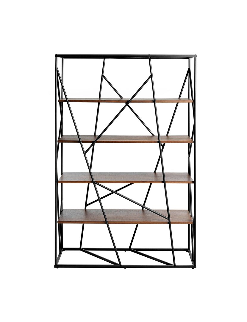 Estante em Nogueira e Preto