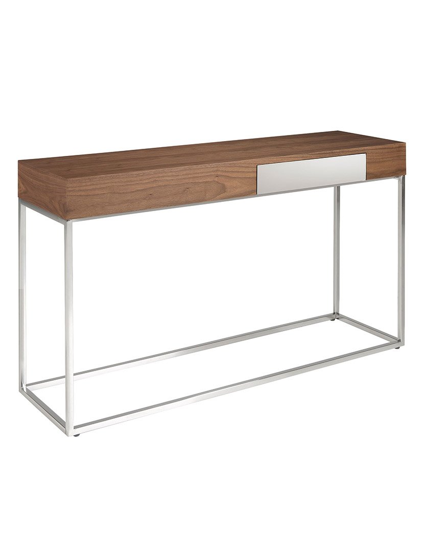 Mesa de Entrada Retangular em Nogueira e Cinzento