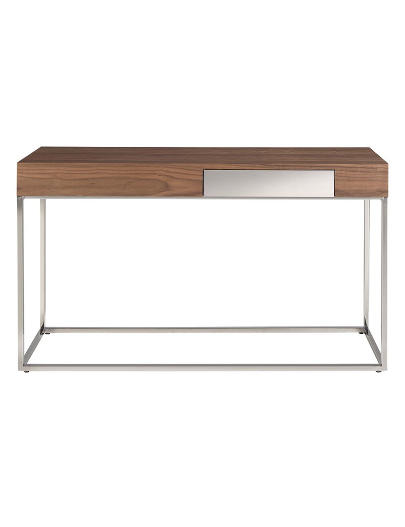 Mesa de Entrada Retangular em Nogueira e Cinzento