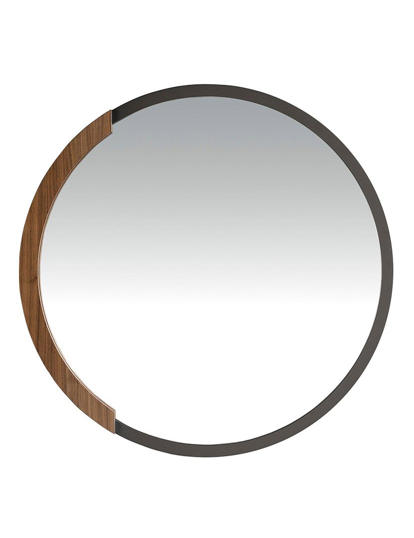 Espelho de Parede Redondo Preto