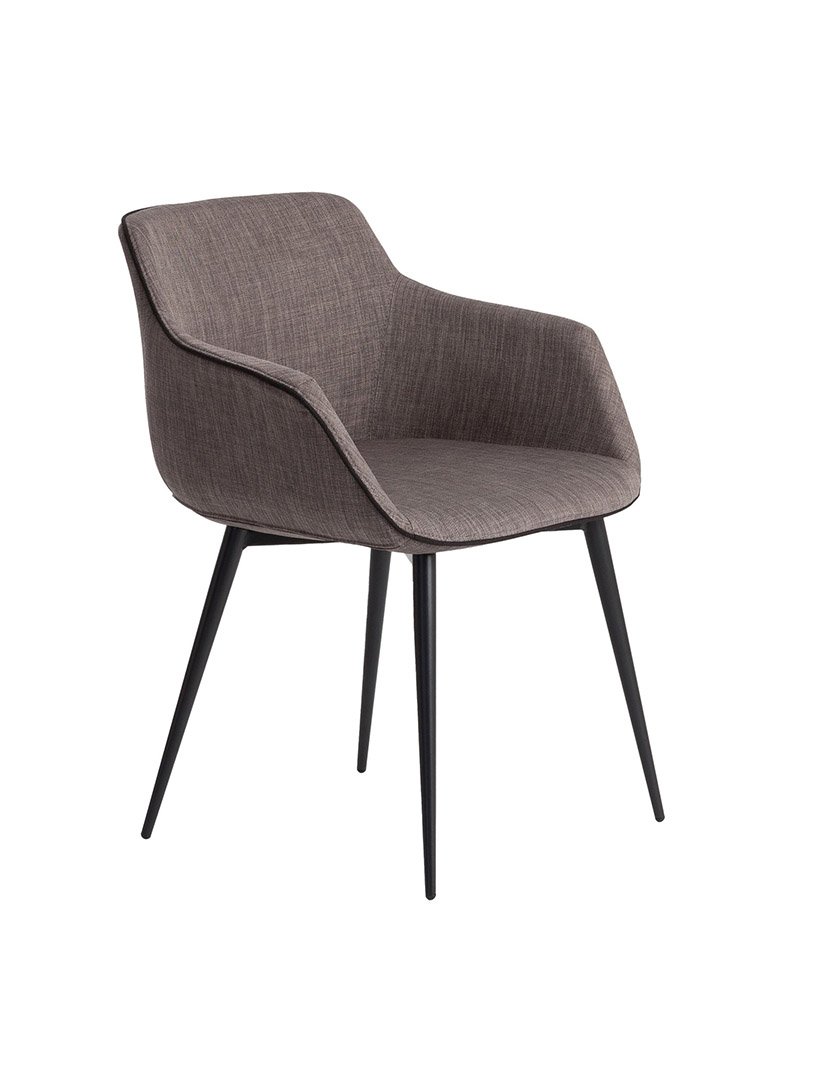 Cadeira em Tecido Cinzento Escuro