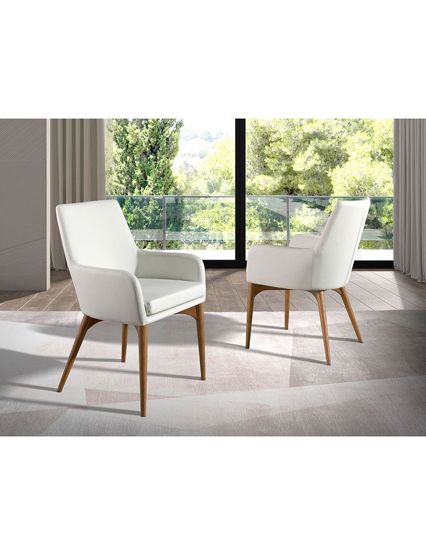 Cadeira em Pele Ecológica Branco