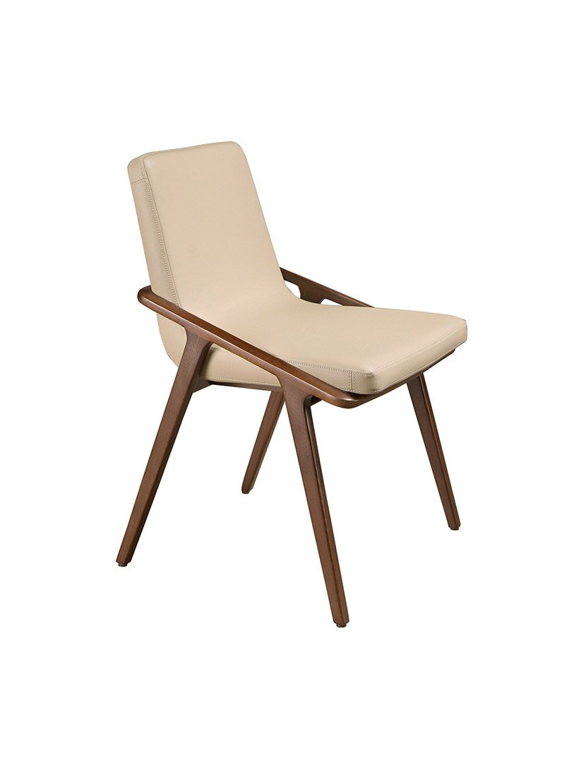 Cadeira em Pele Ecológica Bege