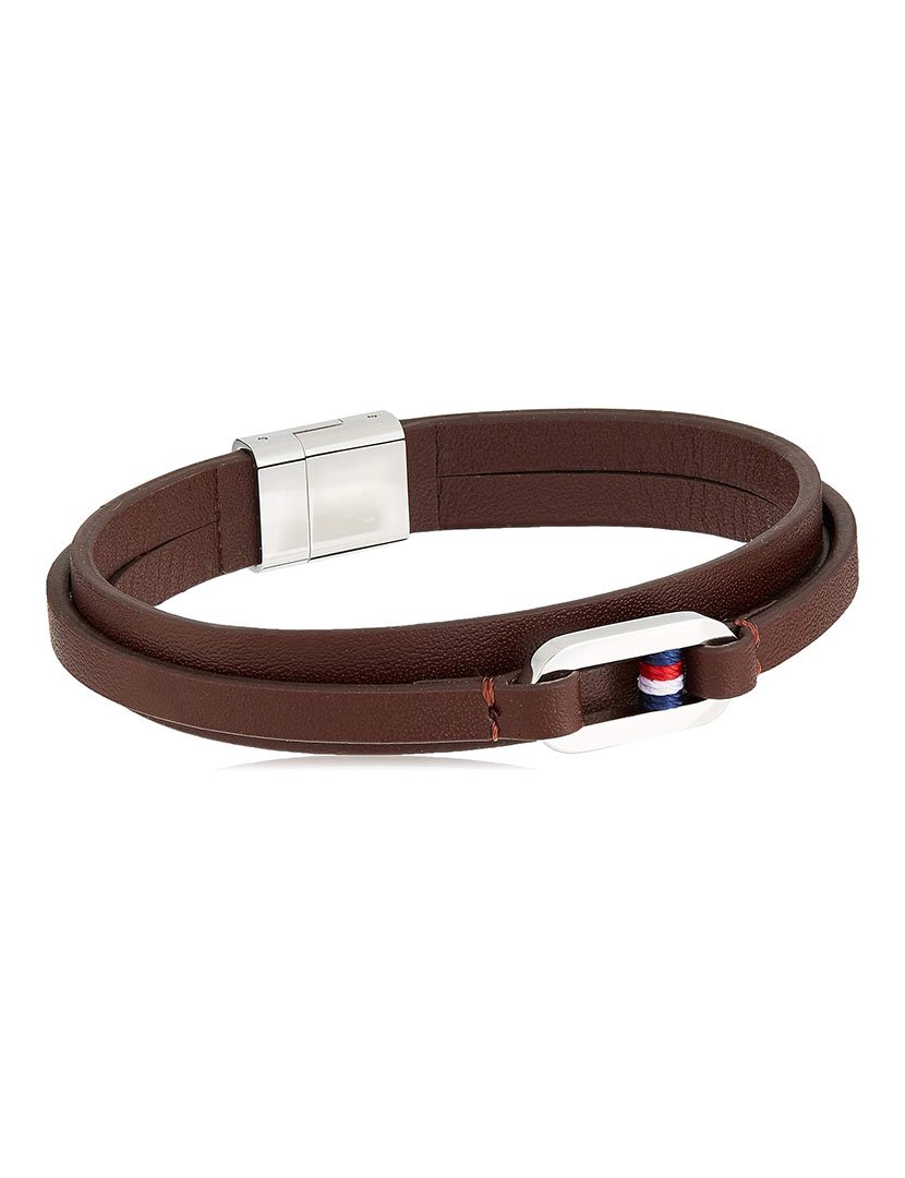 Pulseira em pele Castanha