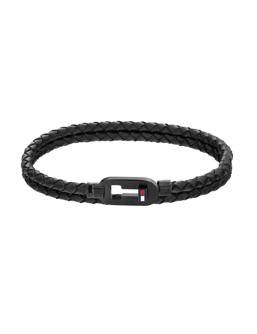 Pulseira em pele Preta