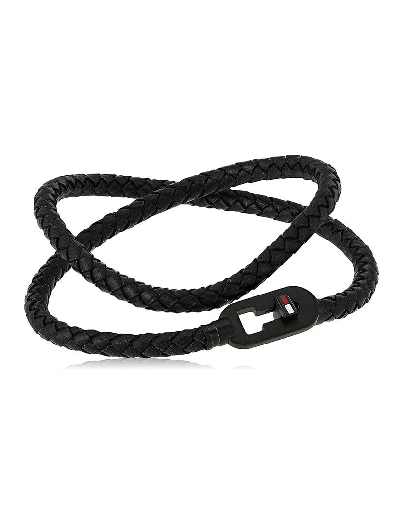Pulseira em pele Preta