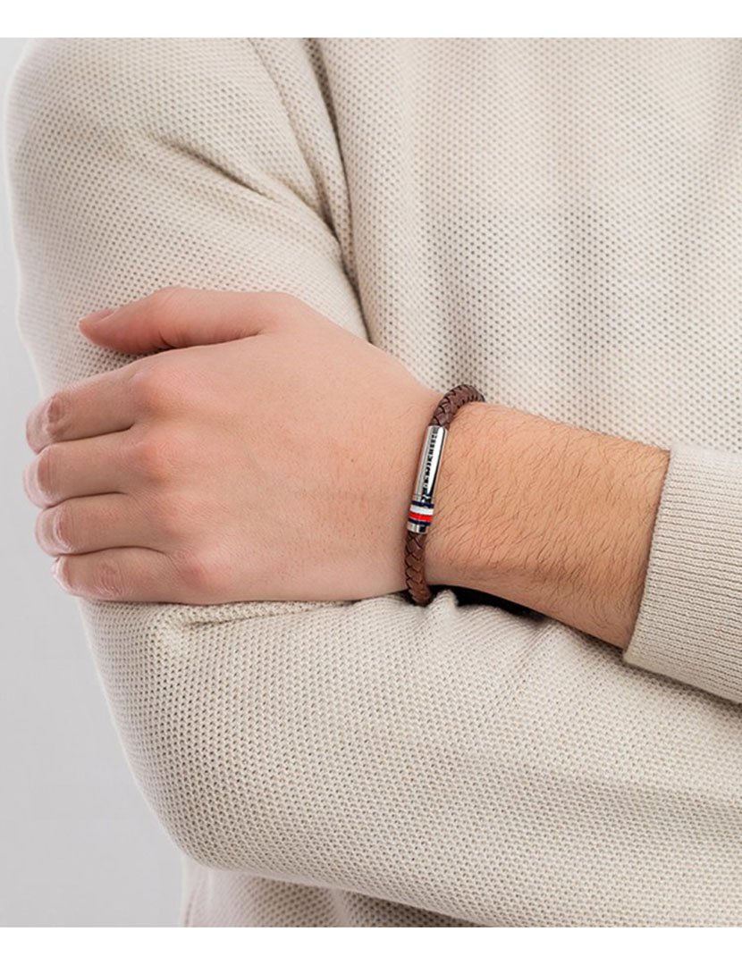 Pulseira em pele Castanha