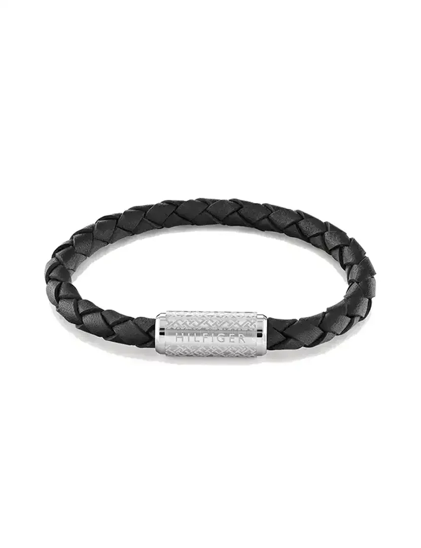 Pulseira em pele Preta