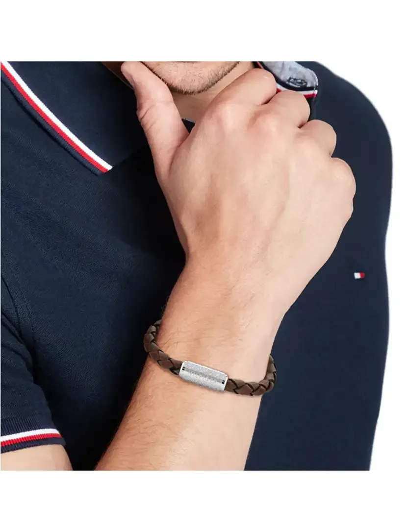 Pulseira em pele Castanha