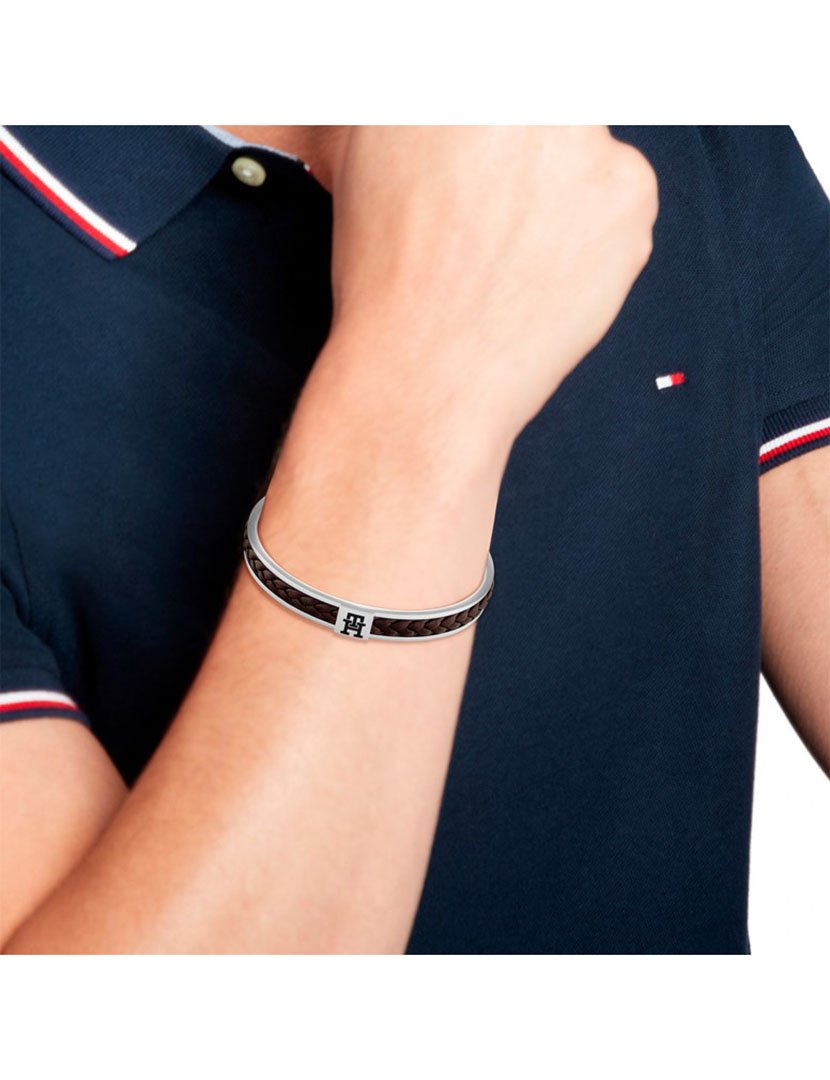 Pulseira em Aço Inoxidável Castanho