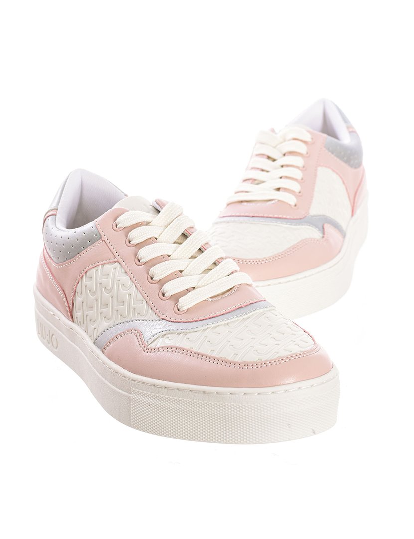 Ténis Plataforma Senhora Rosa-azul-branco