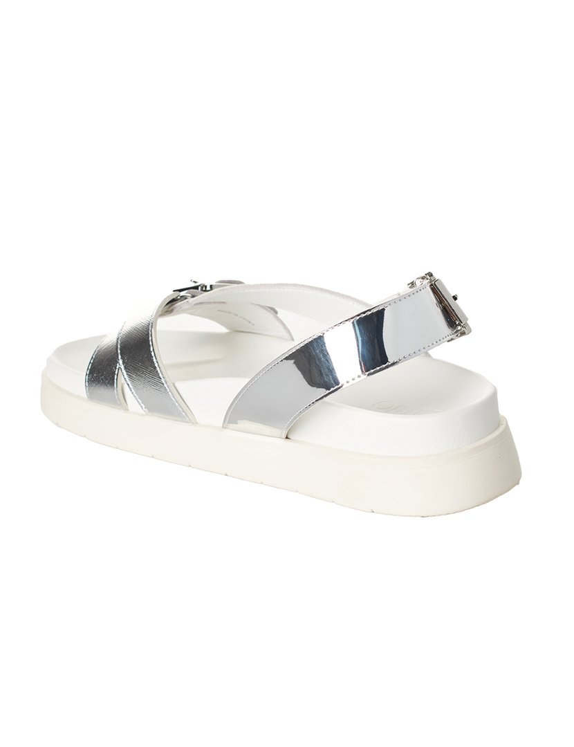 Sandálias Plataforma Senhora Branco prateado