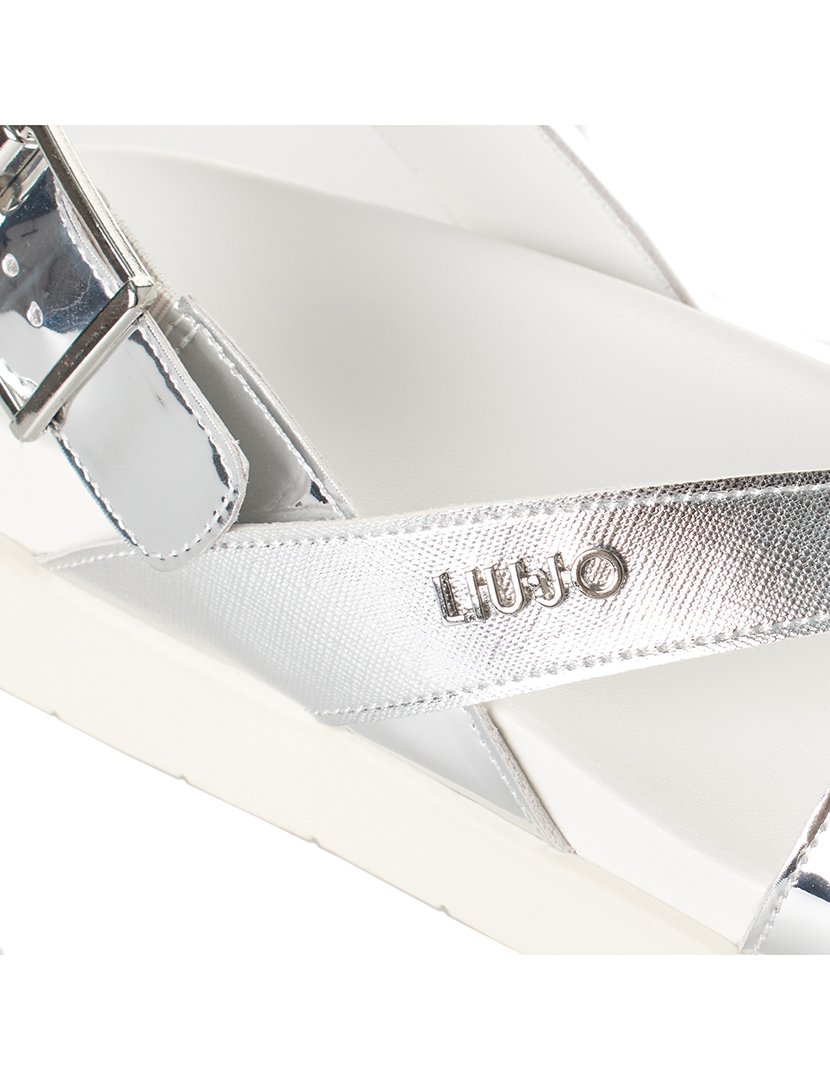 Sandálias Plataforma Senhora Branco prateado