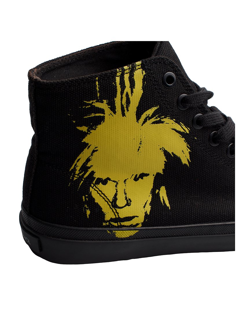 Ténis Cano Alto Homem Preto-amarelo