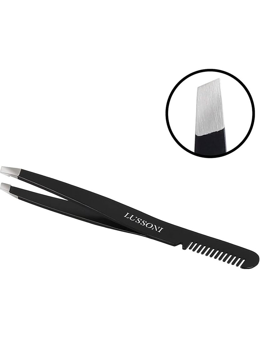 Pinça com pente para sobrancelhas