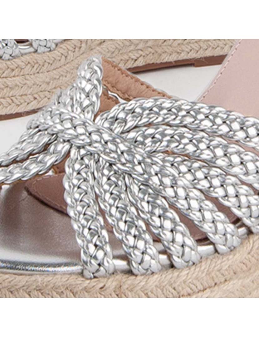 Sandálias de Cunha Senhora Prateado