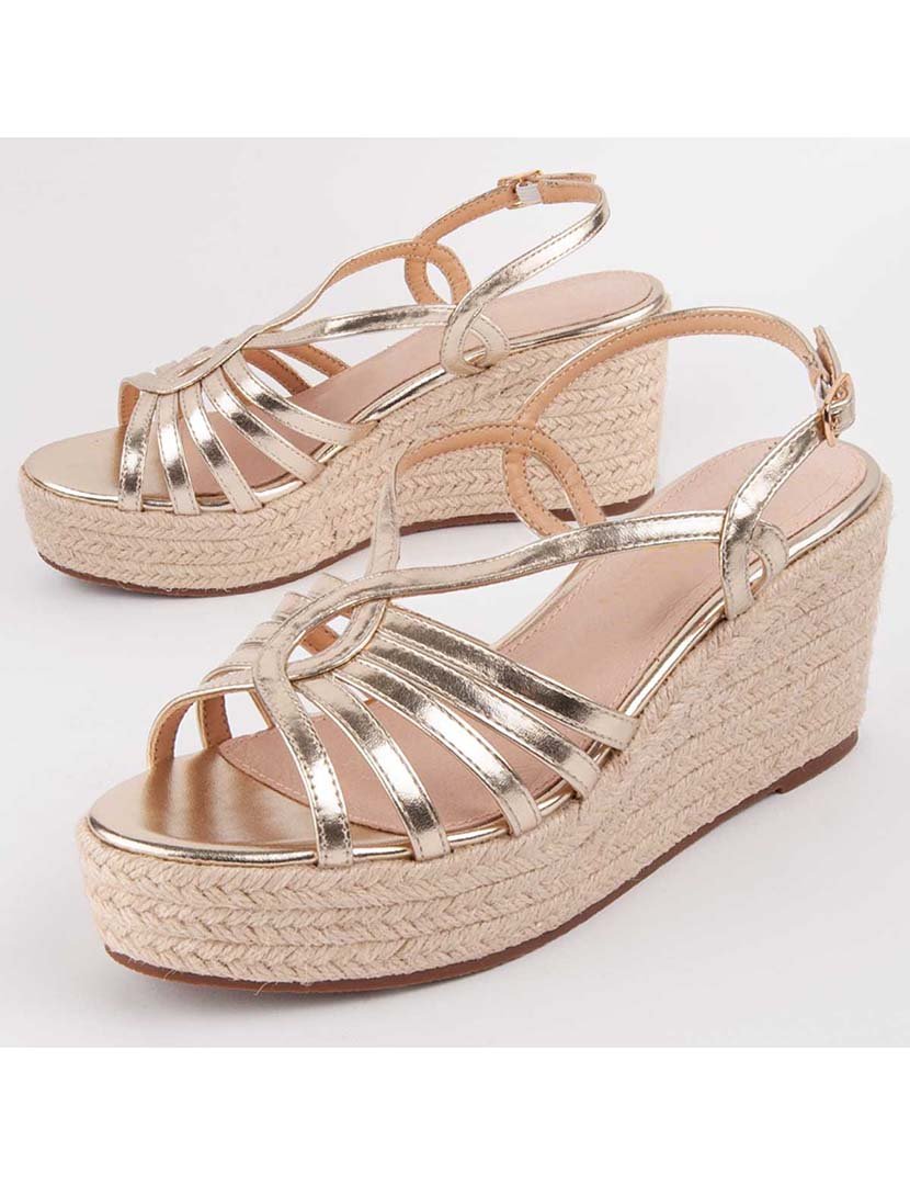 Sandálias de Cunha Senhora Dourado