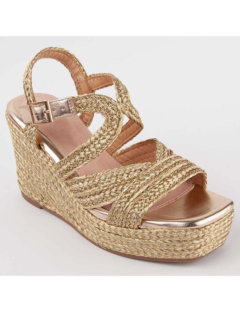 Sandálias de Cunha Senhora Dourado