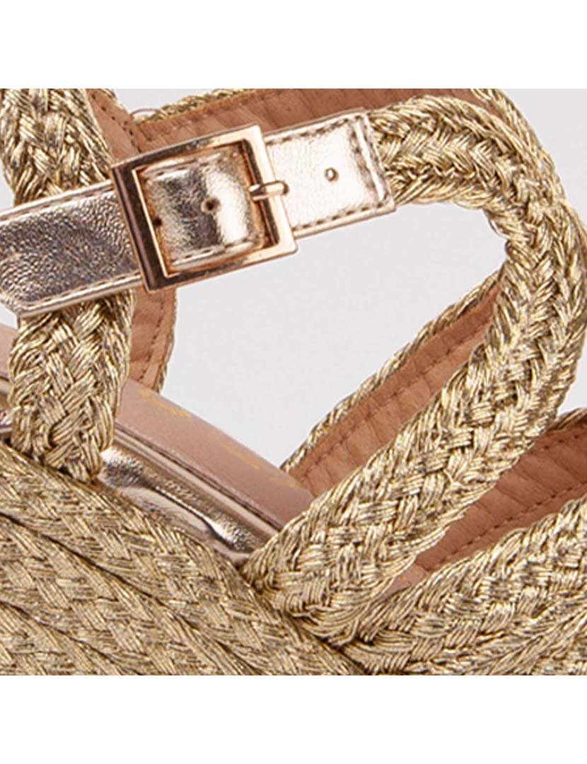 Sandálias de Cunha Senhora Dourado