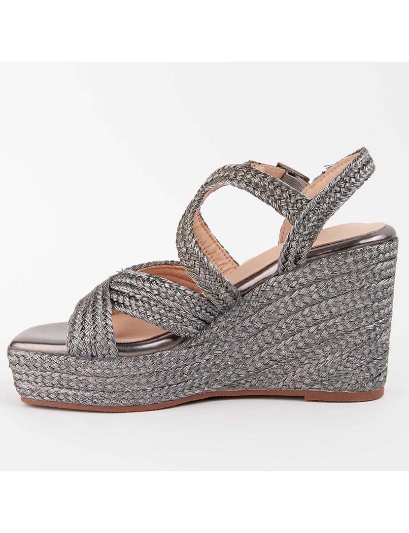 Sandálias de Cunha Senhora Cinza