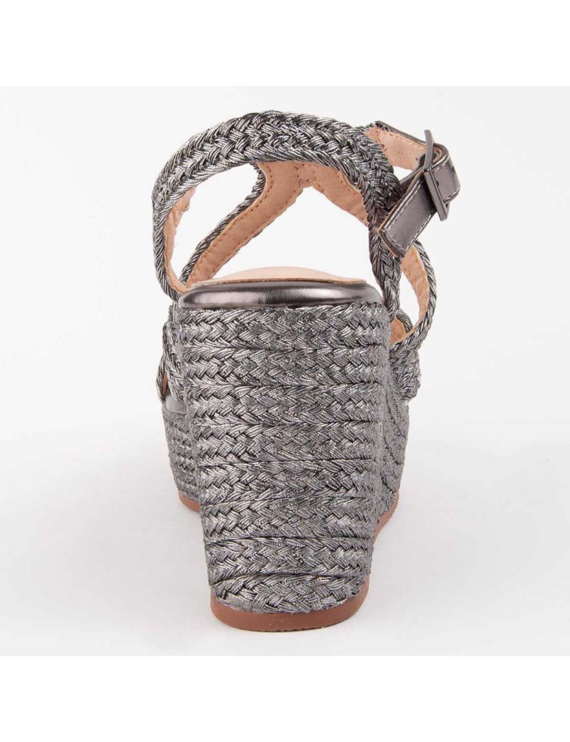 Sandálias de Cunha Senhora Cinza