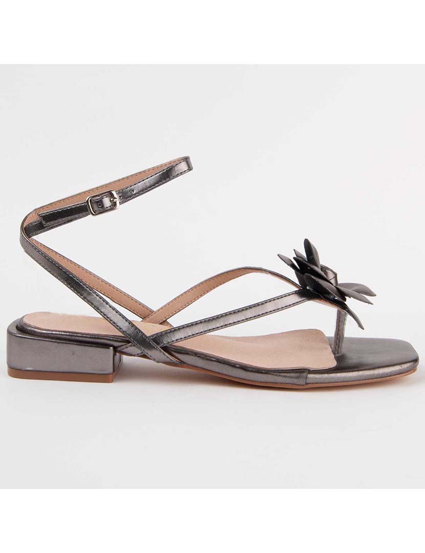 Sandálias Rasas Senhora Cinza