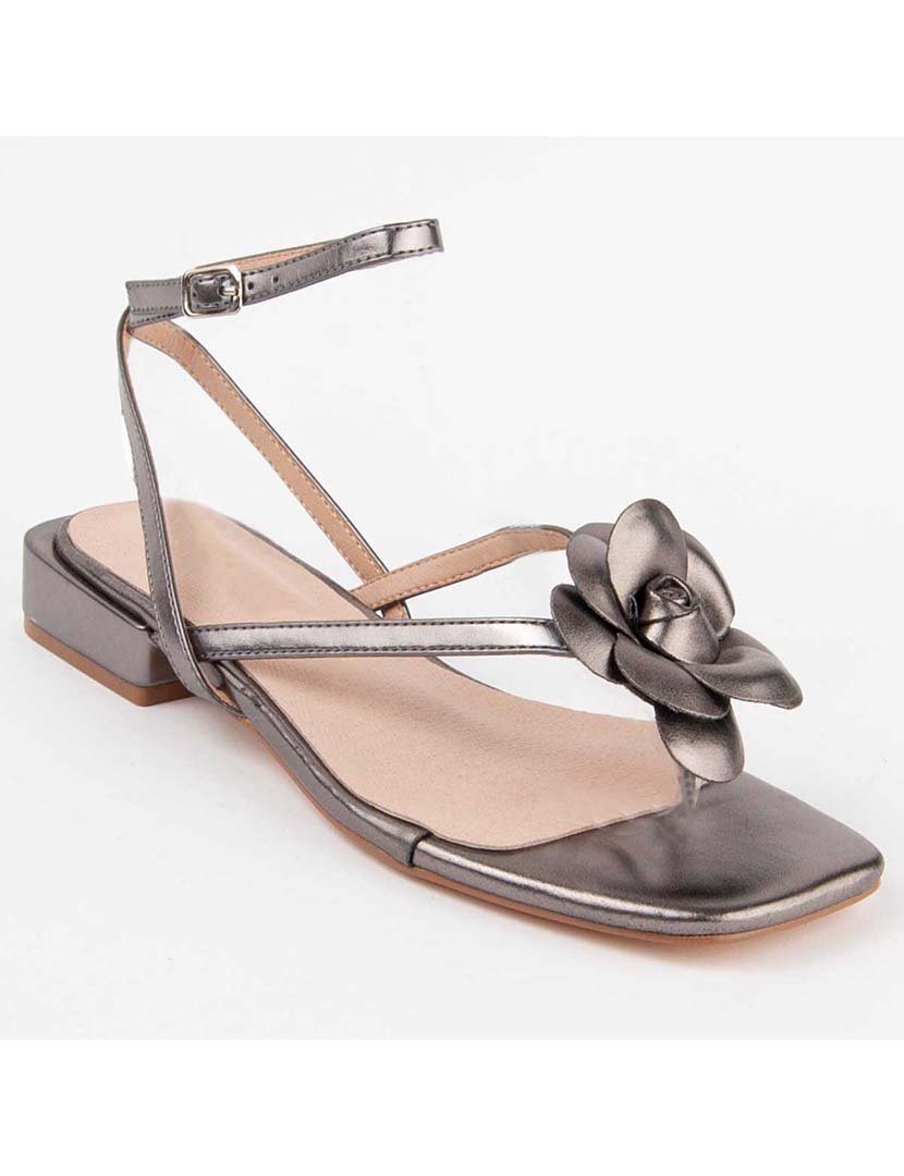 Sandálias Rasas Senhora Cinza