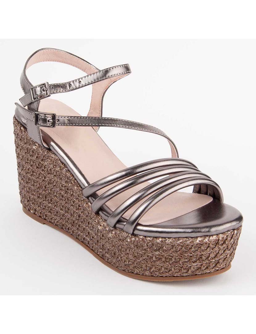 Sandálias de Cunha Senhora Cinza