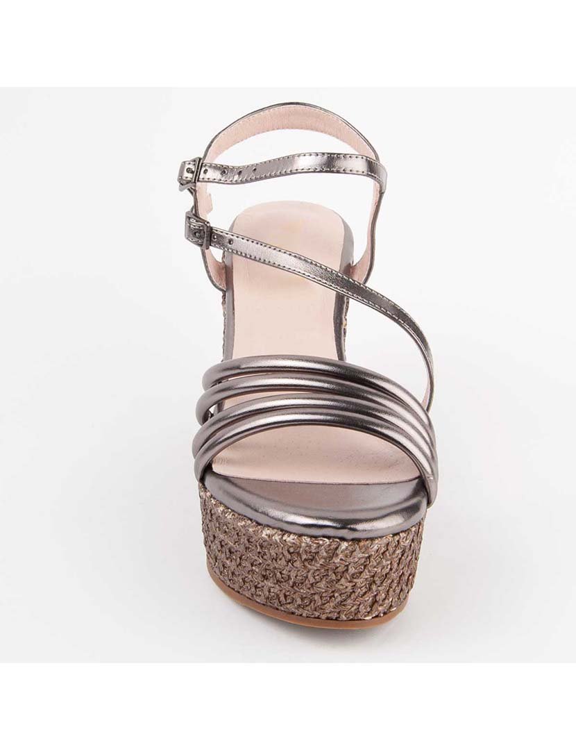 Sandálias de Cunha Senhora Cinza