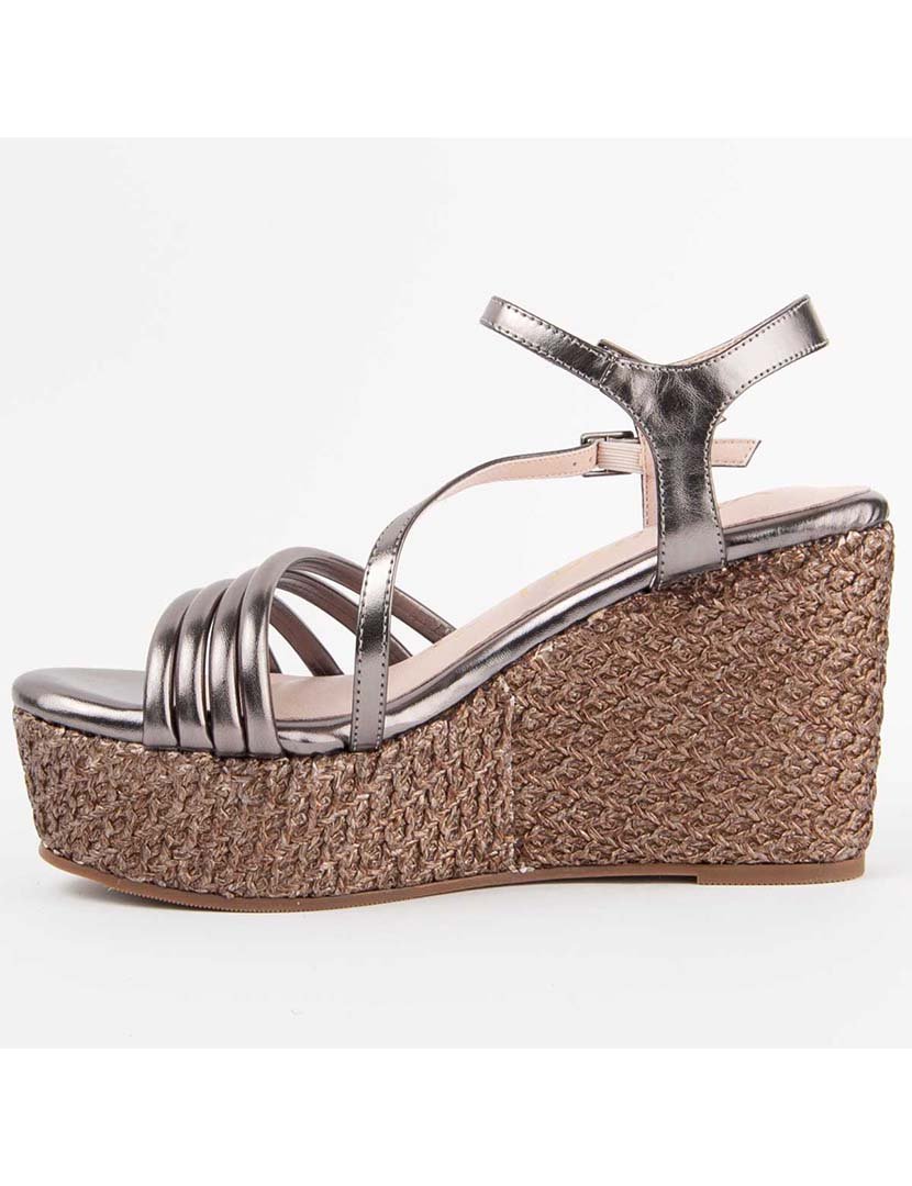 Sandálias de Cunha Senhora Cinza