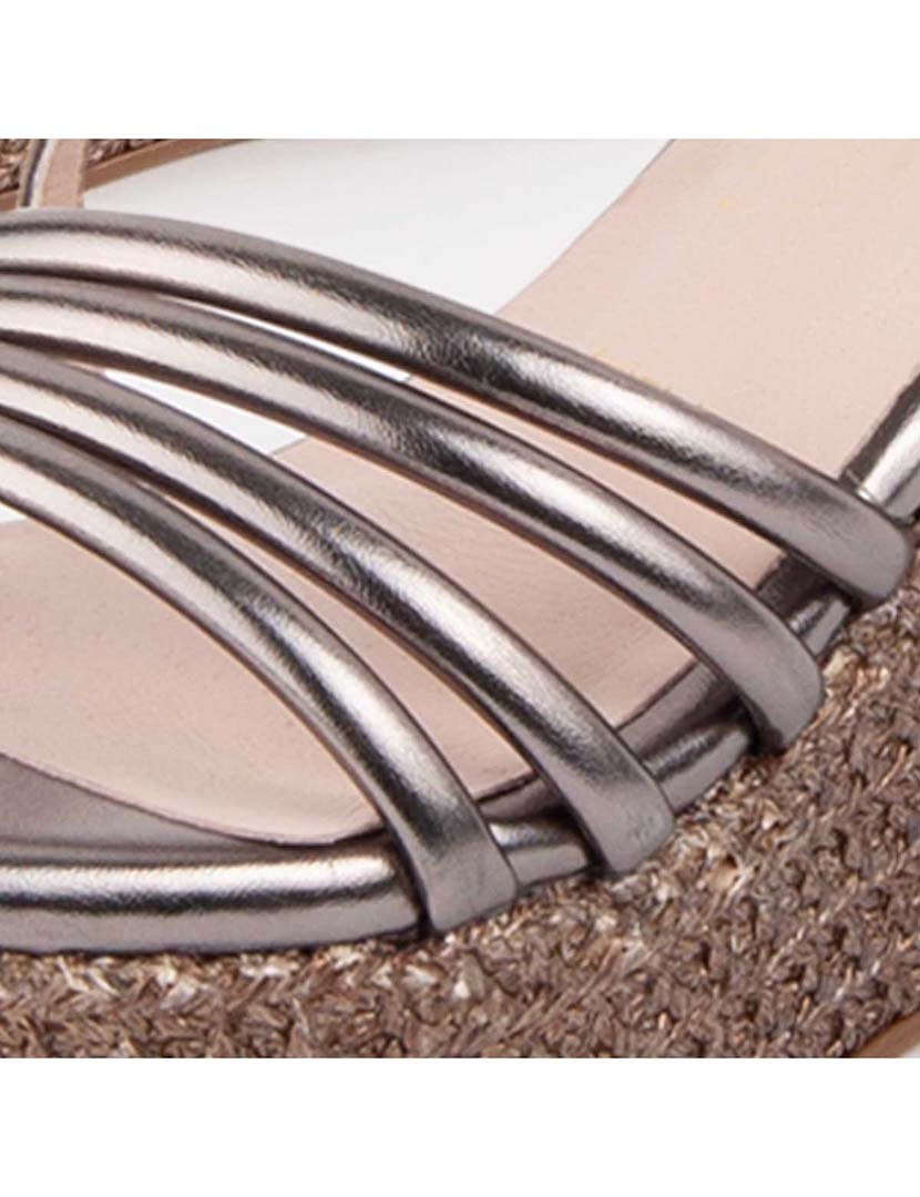 Sandálias de Cunha Senhora Cinza