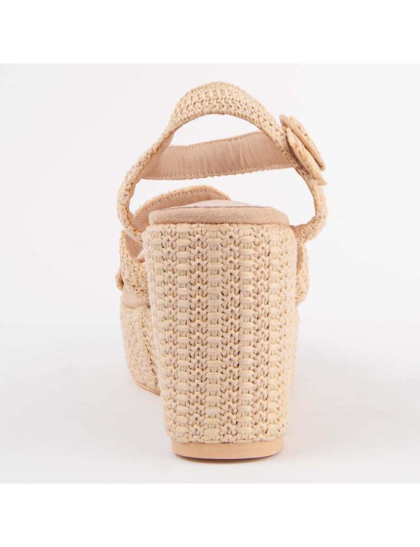 Sandálias de Cunha Senhora Bege