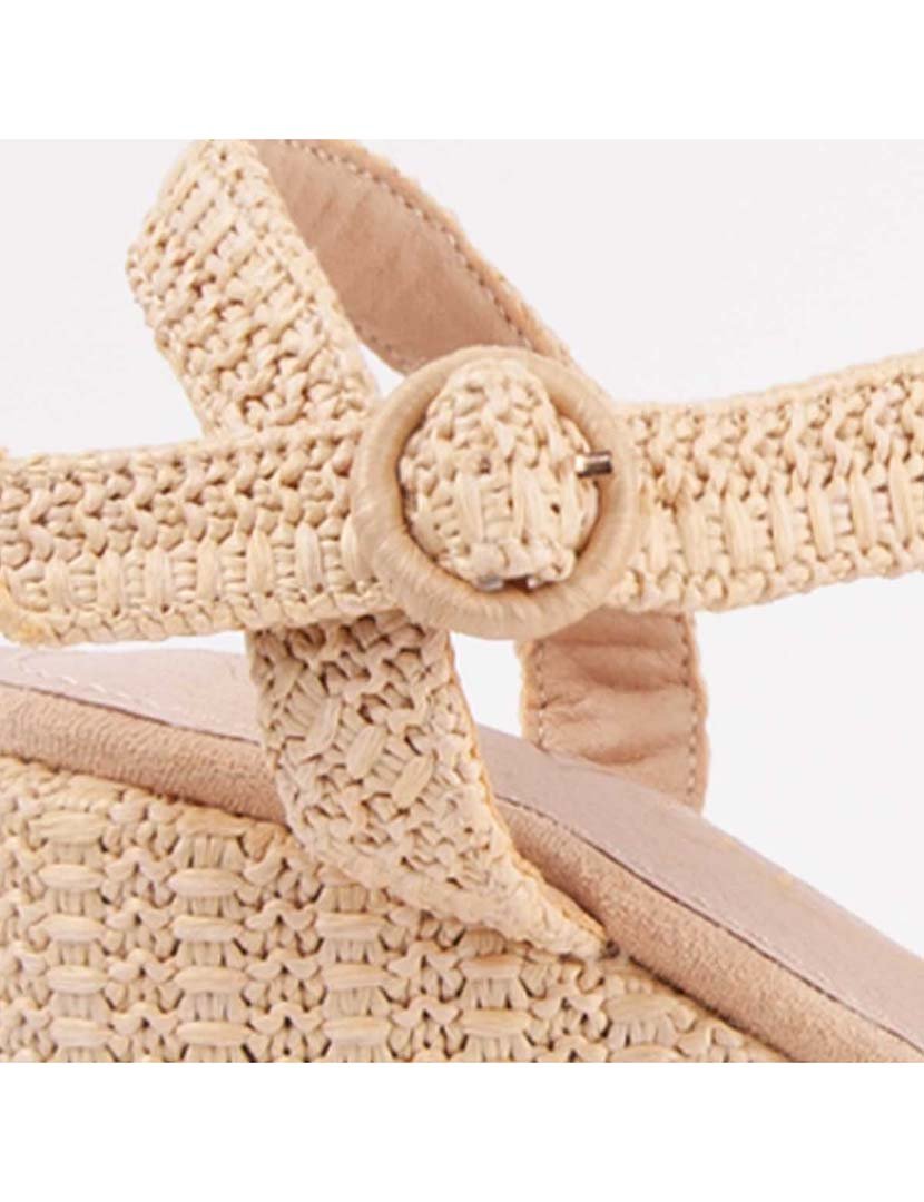 Sandálias de Cunha Senhora Bege