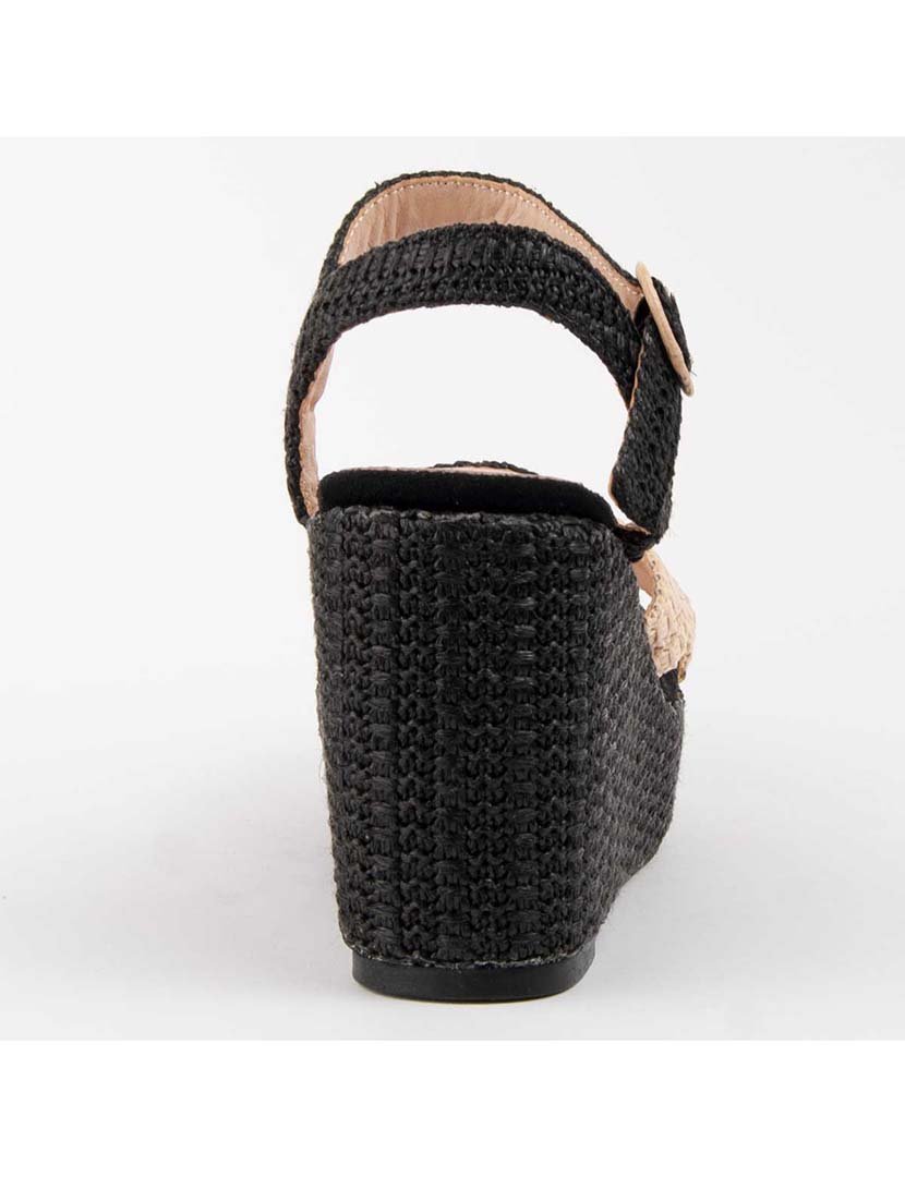 Sandálias de Cunha Senhora Preto