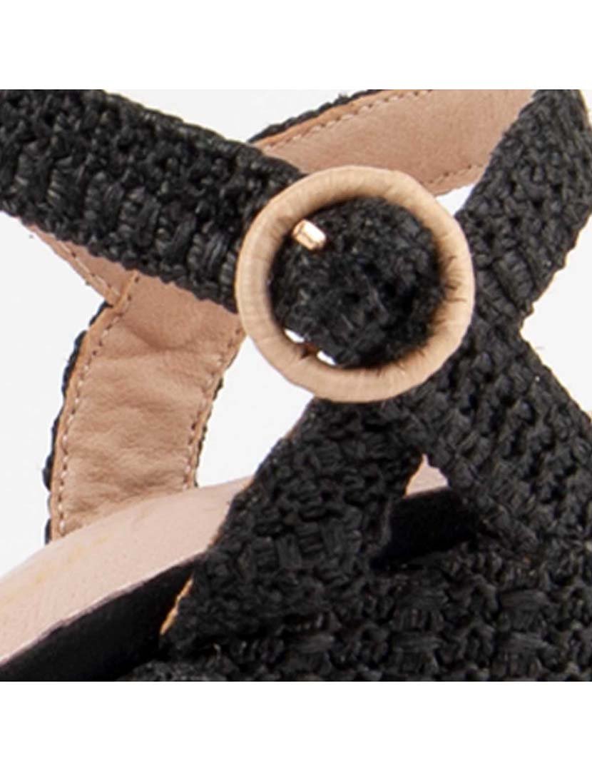 Sandálias de Cunha Senhora Preto