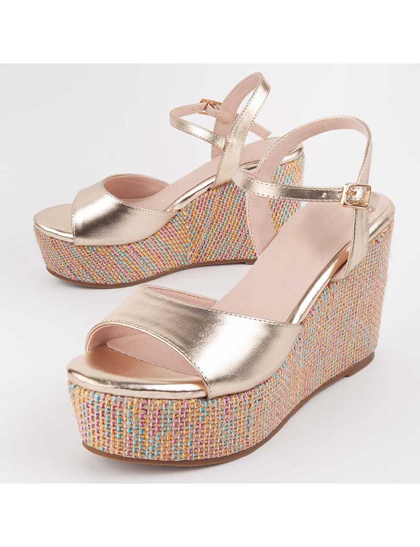 Sandálias de Cunha Senhora Dourado