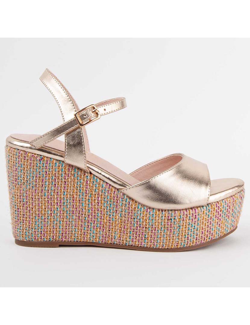 Sandálias de Cunha Senhora Dourado