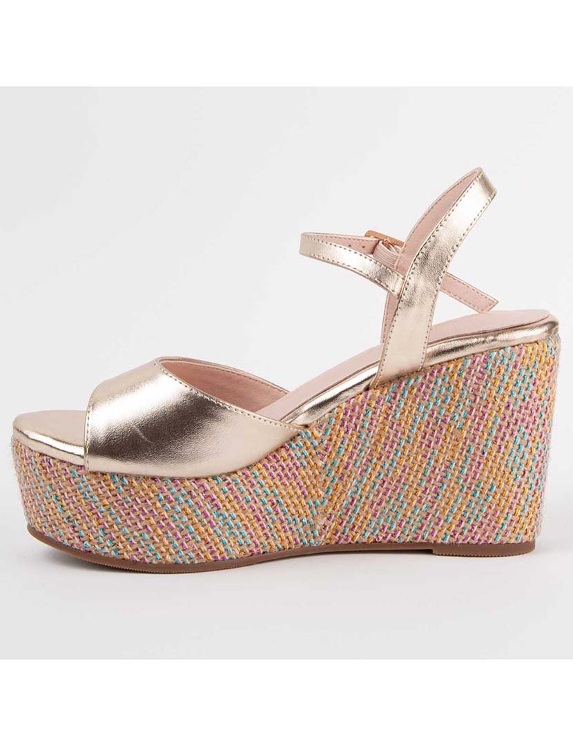 Sandálias de Cunha Senhora Dourado