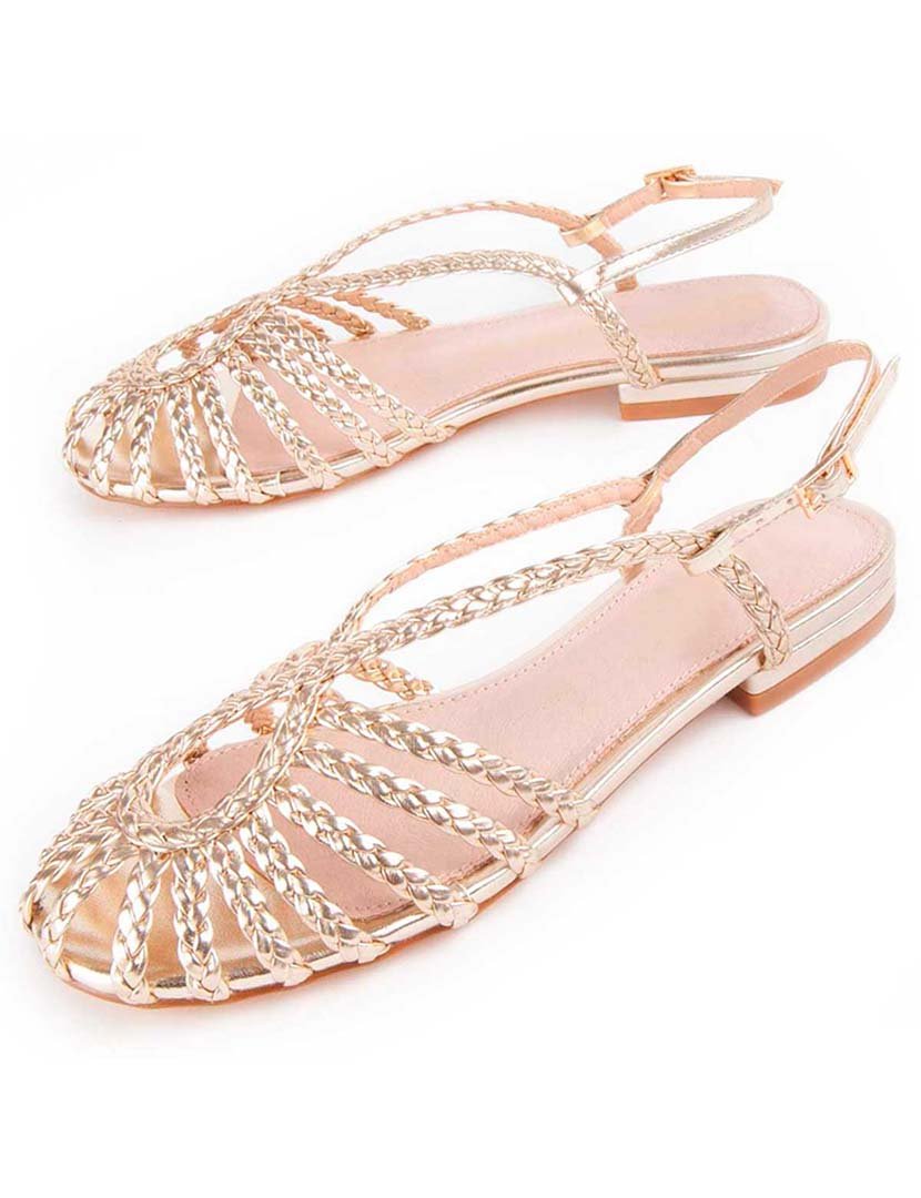 Sandálias Rasas Senhora Dourado