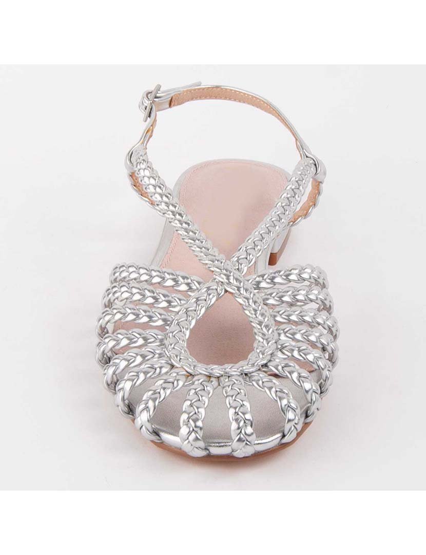 Sandálias Rasas Senhora Prateado