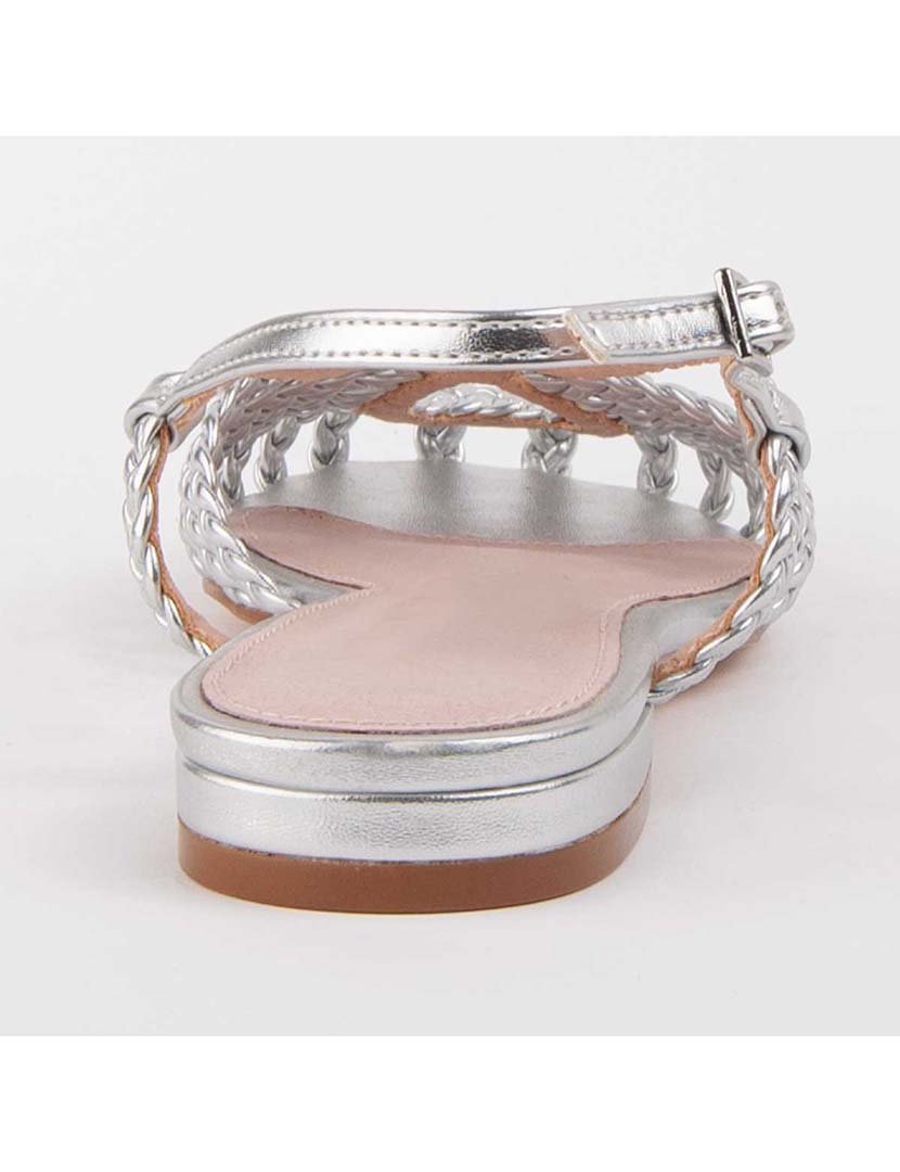 Sandálias Rasas Senhora Prateado