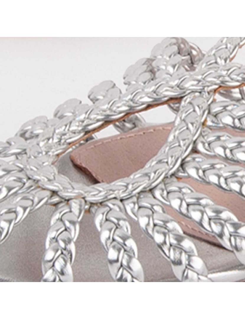 Sandálias Rasas Senhora Prateado