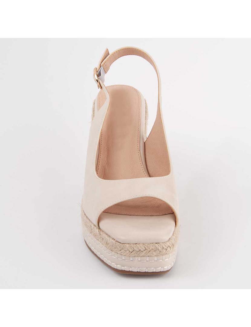 Sandálias de Cunha Senhora Bege