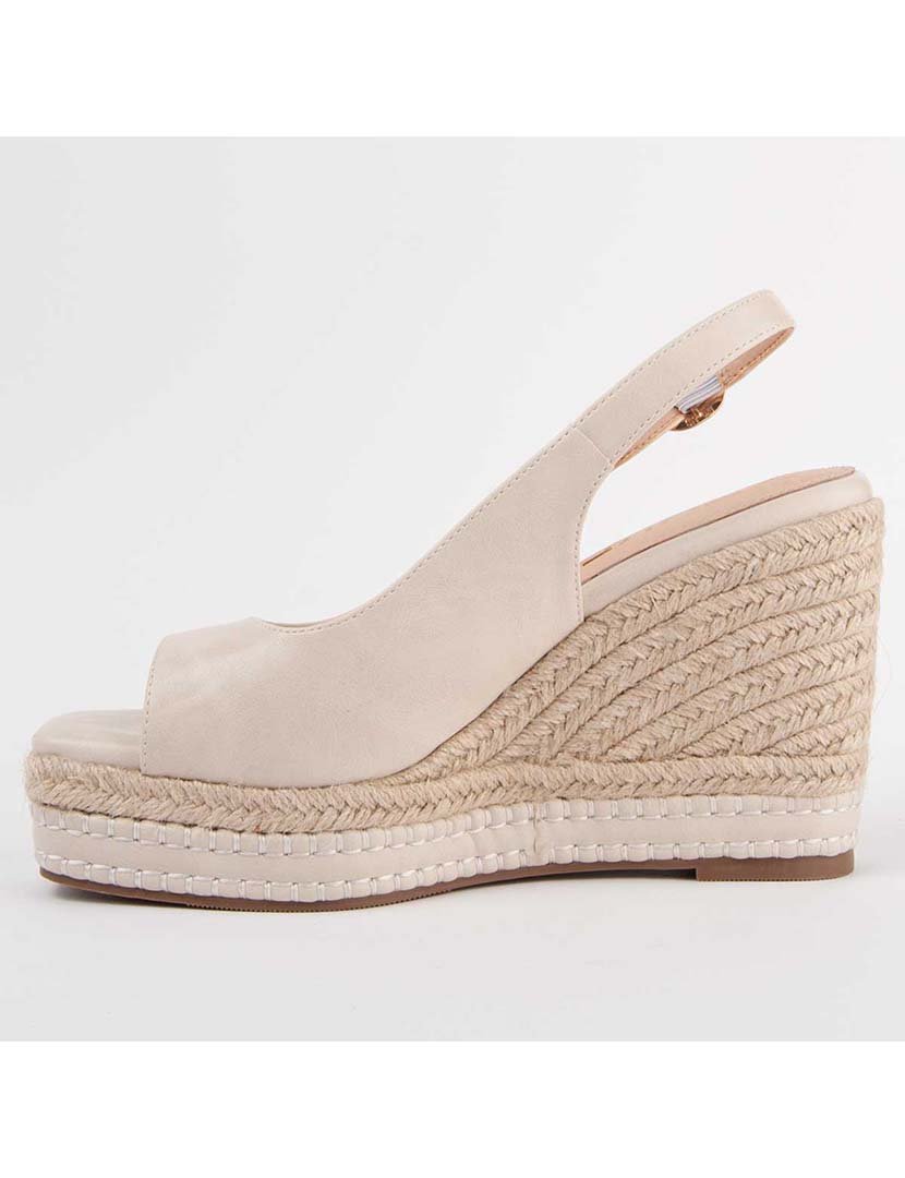 Sandálias de Cunha Senhora Bege