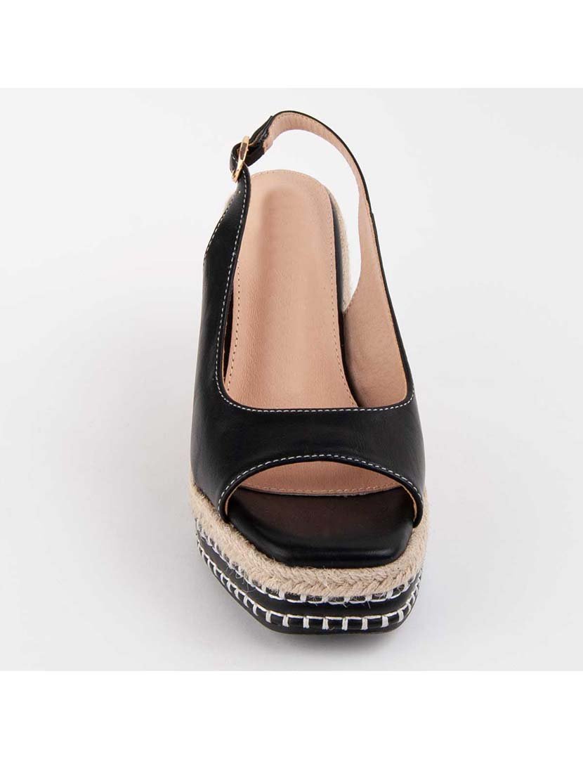 Sandálias de Cunha Senhora Preto